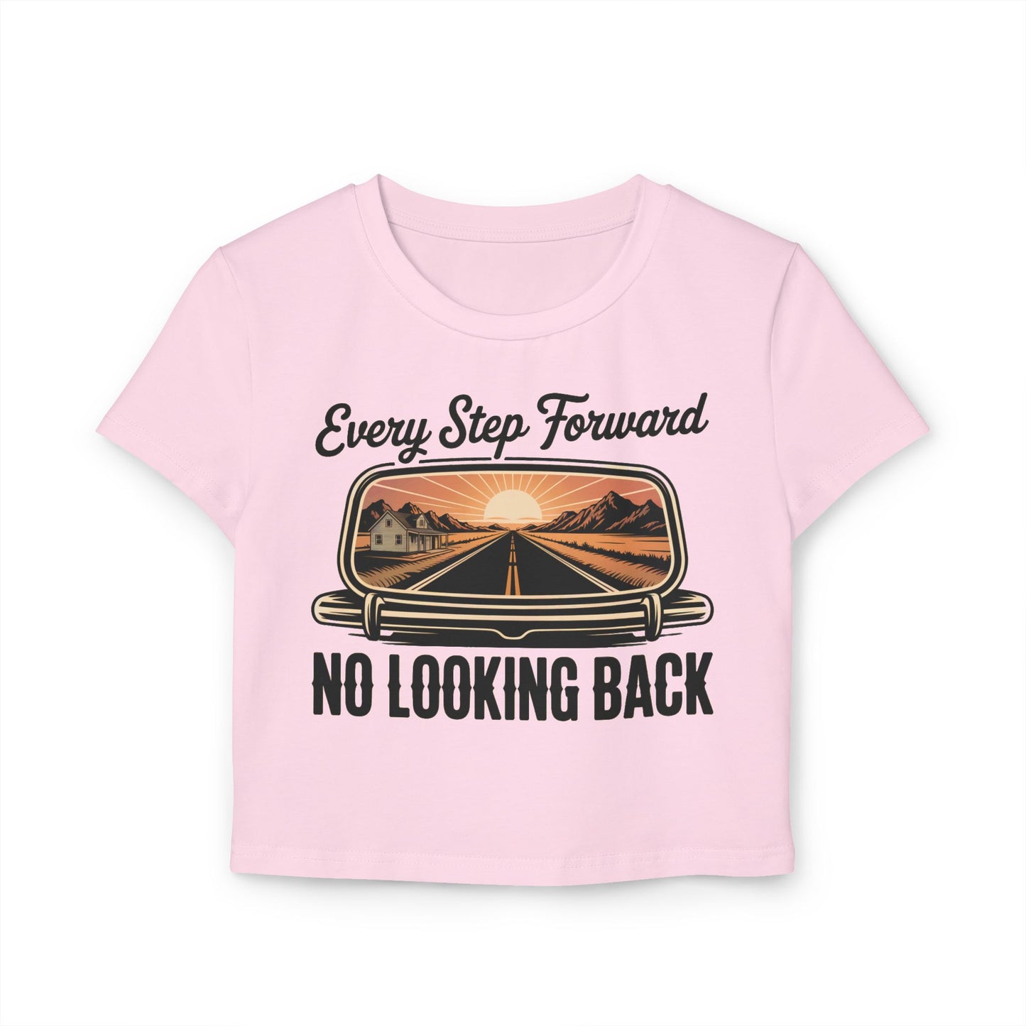Walker Jackson "RUN?" Women's Baby Tee - "Every Step Forward, No Looking Back" Motivational Country Music Shirt | Cute Graphic Tee, Casual Party Top, Festival Wear, Night Out Shirt, Fun Summer Fashion
