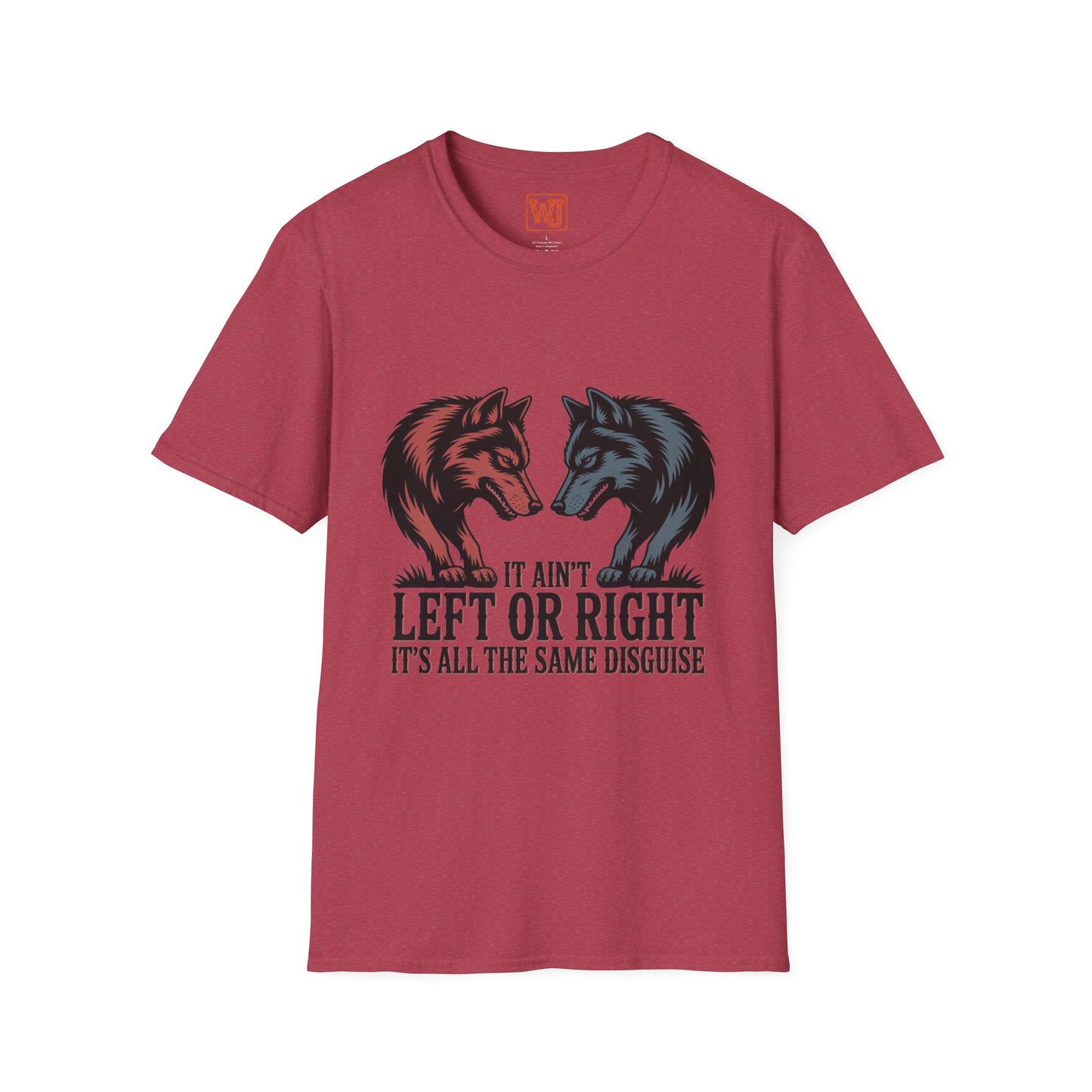 'Two Wolves in the Night' - Wolf Silhouette Country Music T-Shirt
