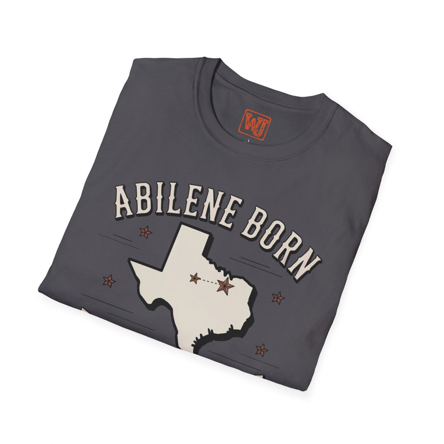 Texas Outline Unisex T-Shirt with Abilene and Dallas Cities - Vintage Americana Modern Country Music Apparel