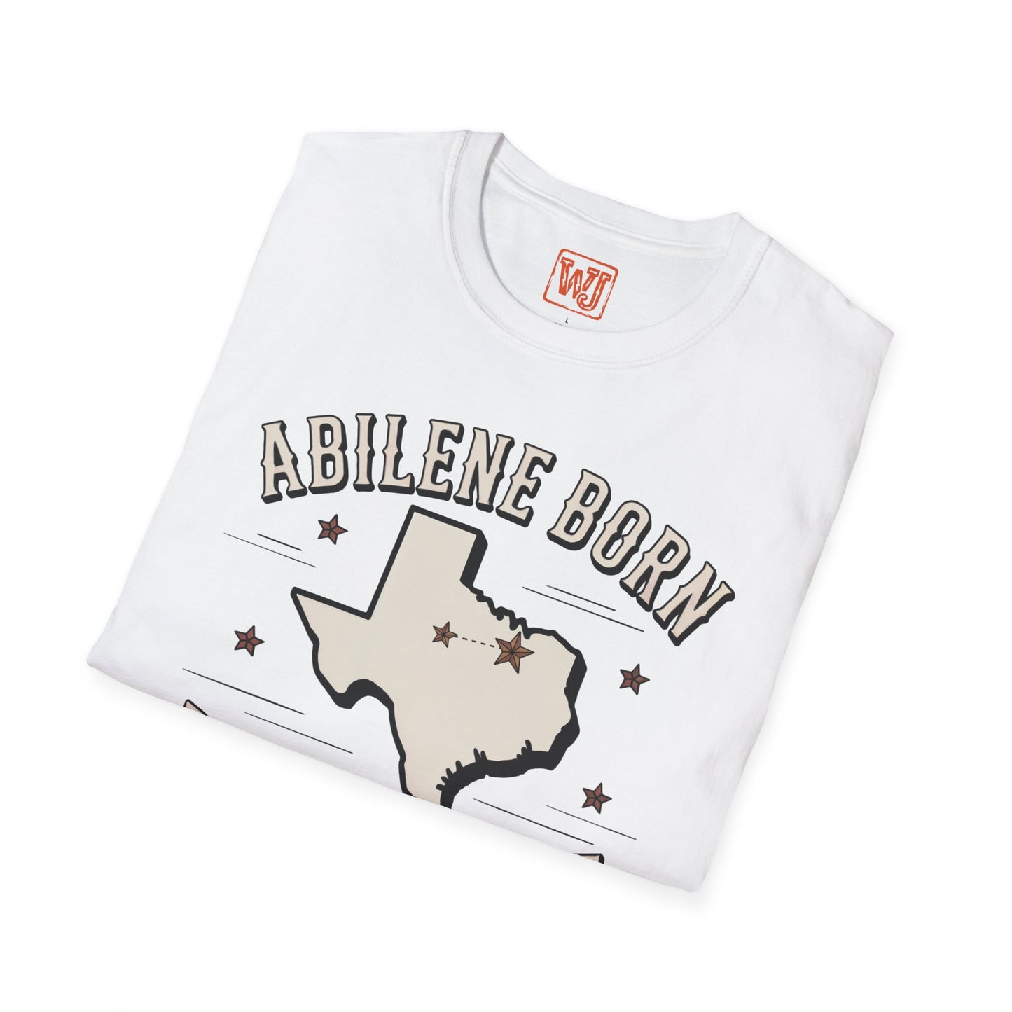 Texas Outline Unisex T-Shirt with Abilene and Dallas Cities - Vintage Americana Modern Country Music Apparel