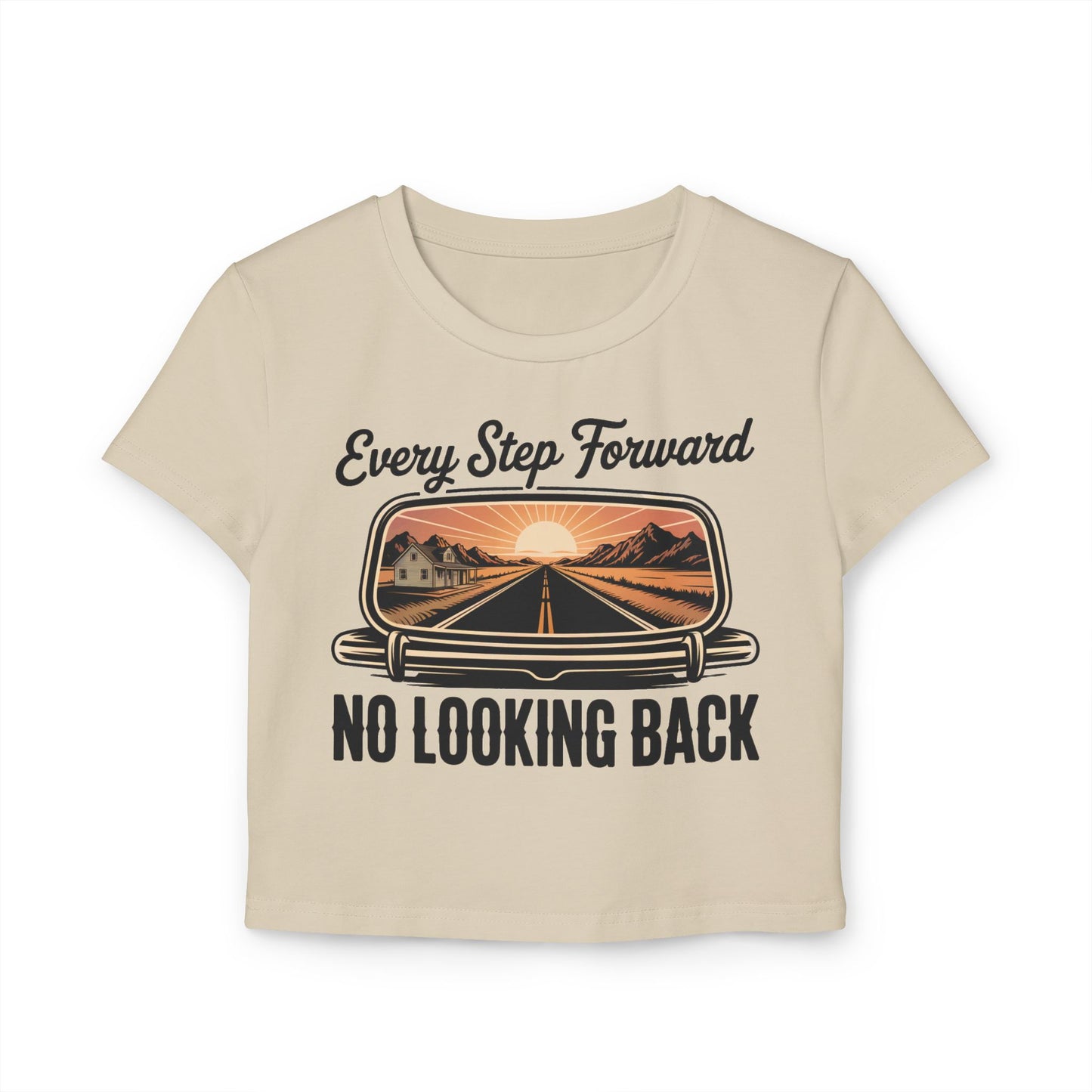 Walker Jackson "RUN?" Women's Baby Tee - "Every Step Forward, No Looking Back" Motivational Country Music Shirt | Cute Graphic Tee, Casual Party Top, Festival Wear, Night Out Shirt, Fun Summer Fashion