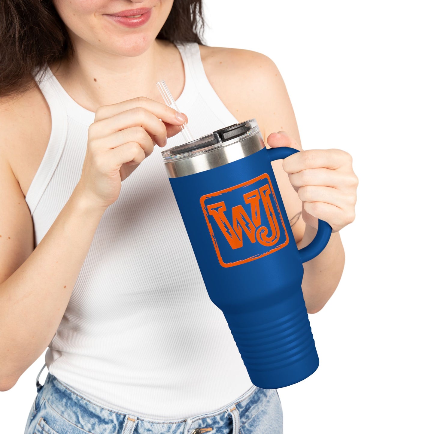 Walker Jackson WJ Logo 40oz Insulated Coffee Tumbler - Country Music Travel Mug for Music Fans