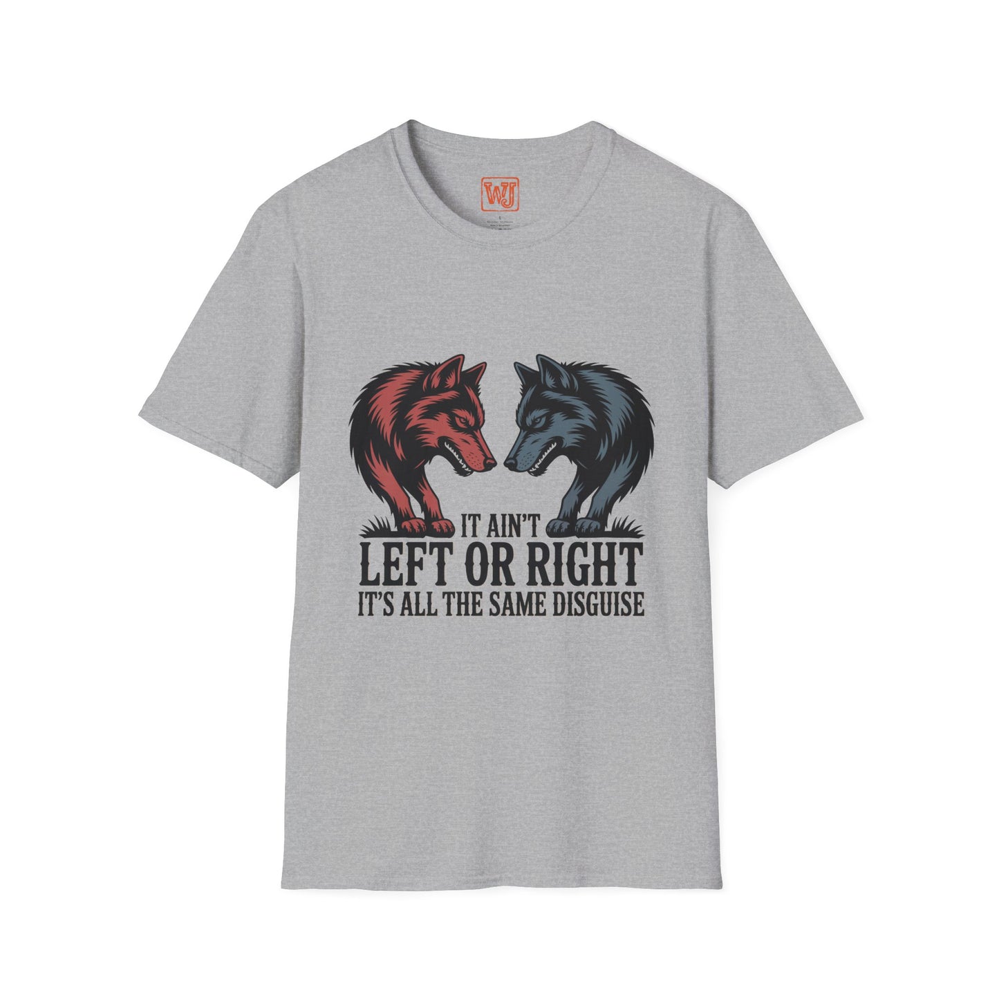 'Two Wolves in the Night' - Wolf Silhouette Country Music T-Shirt