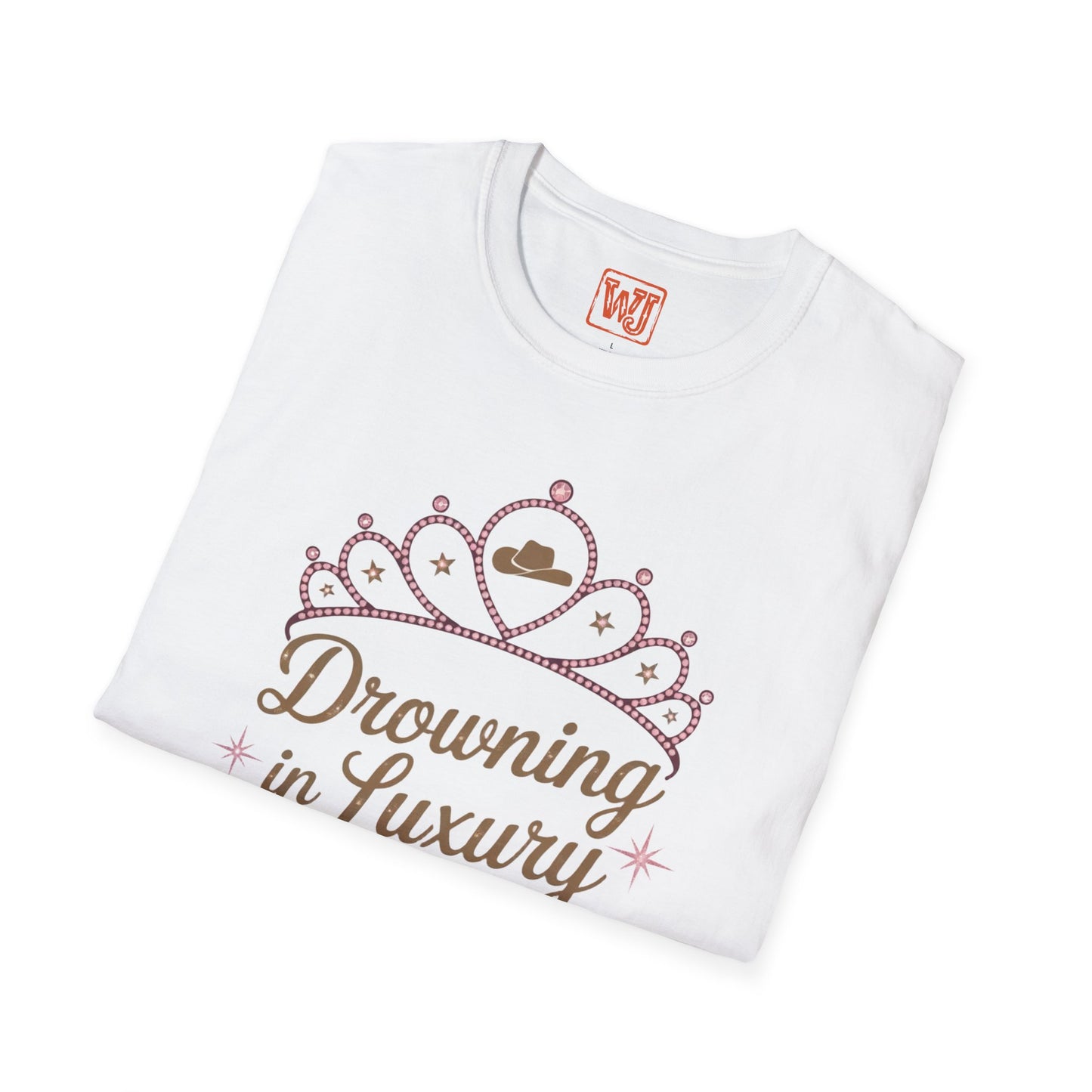 Walker Jackson "Poor Little Rich Cowboy" Women's T-Shirt - "Drowning in Luxury" Crown Design Country Music Tee