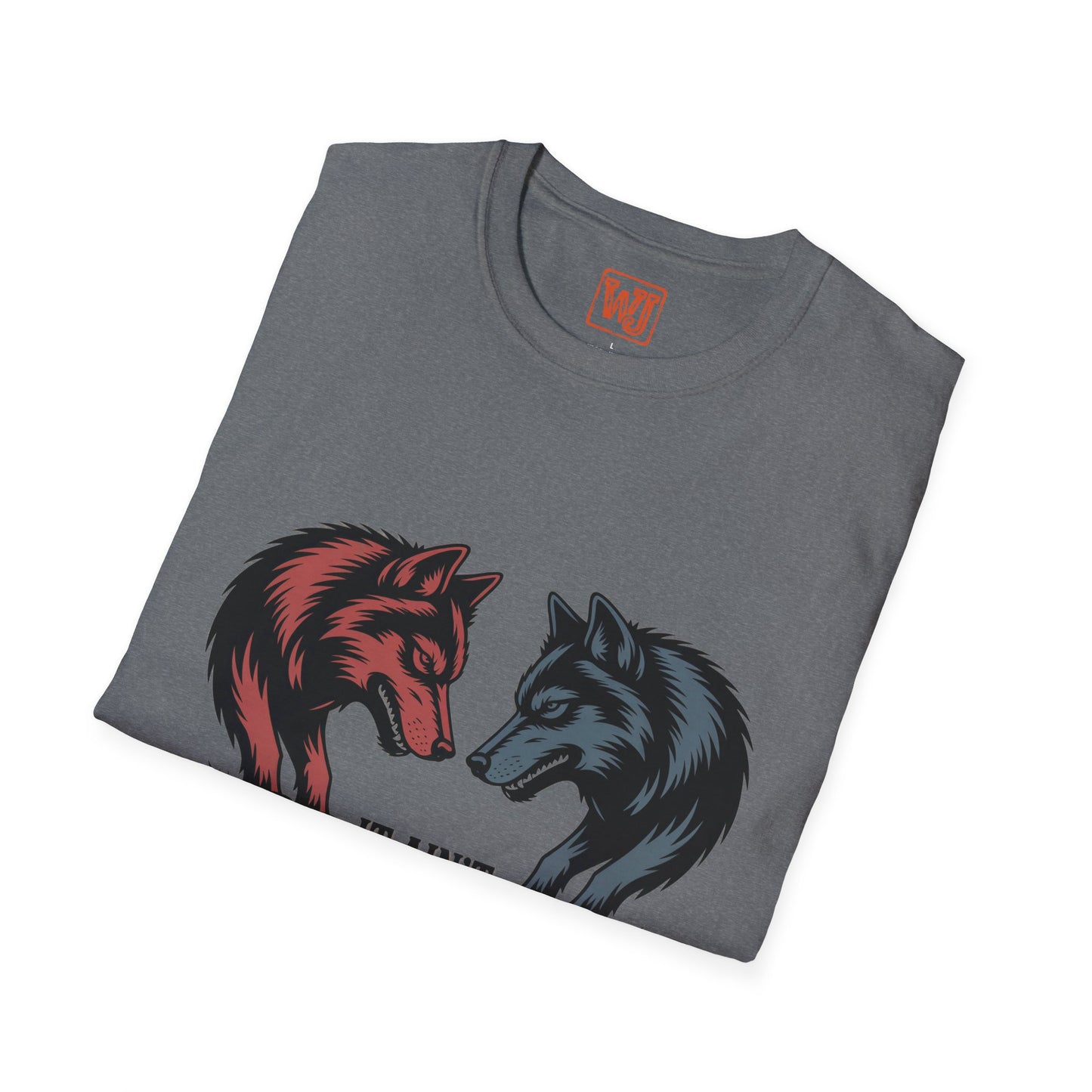 'Two Wolves in the Night' - Wolf Silhouette Country Music T-Shirt
