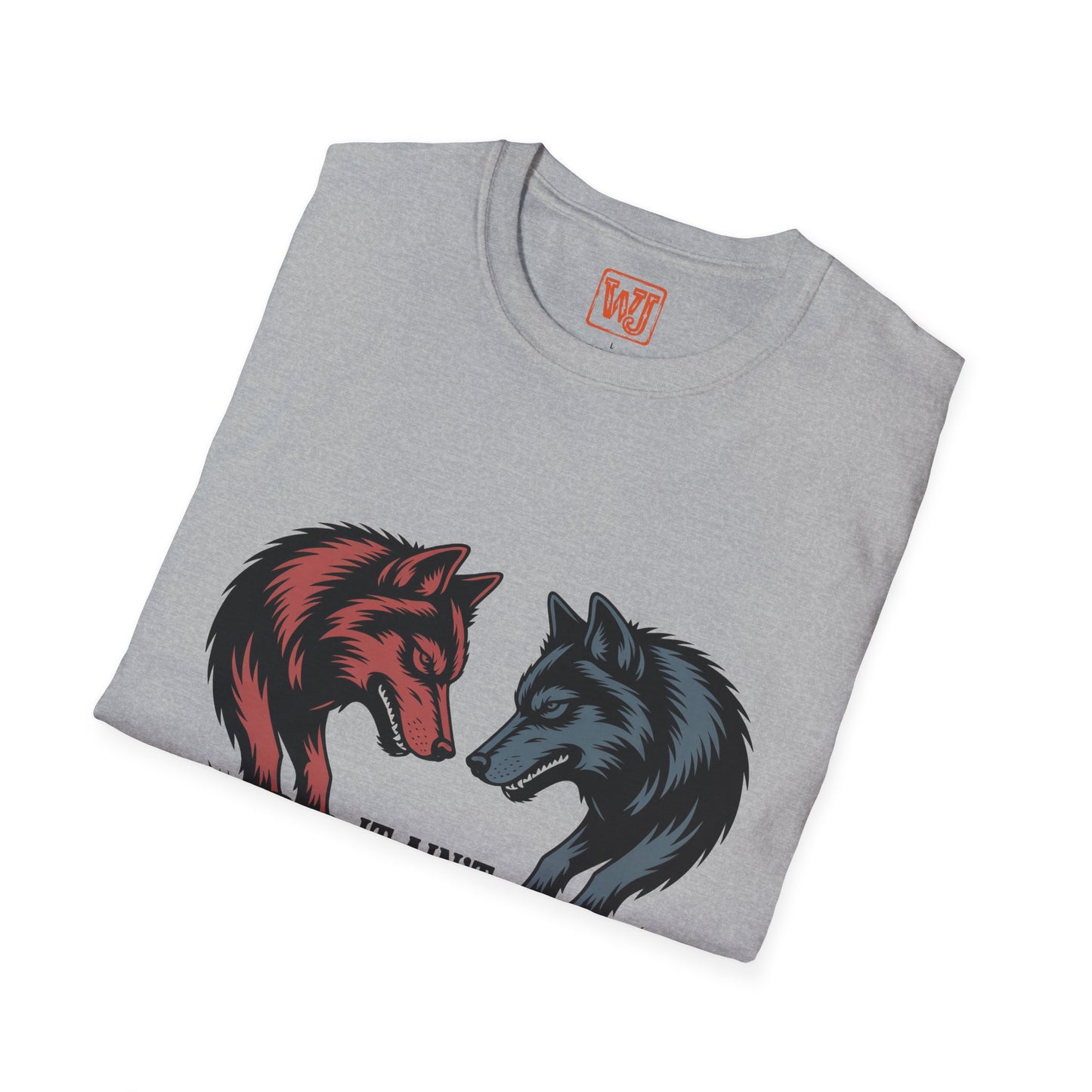 'Two Wolves in the Night' - Wolf Silhouette Country Music T-Shirt