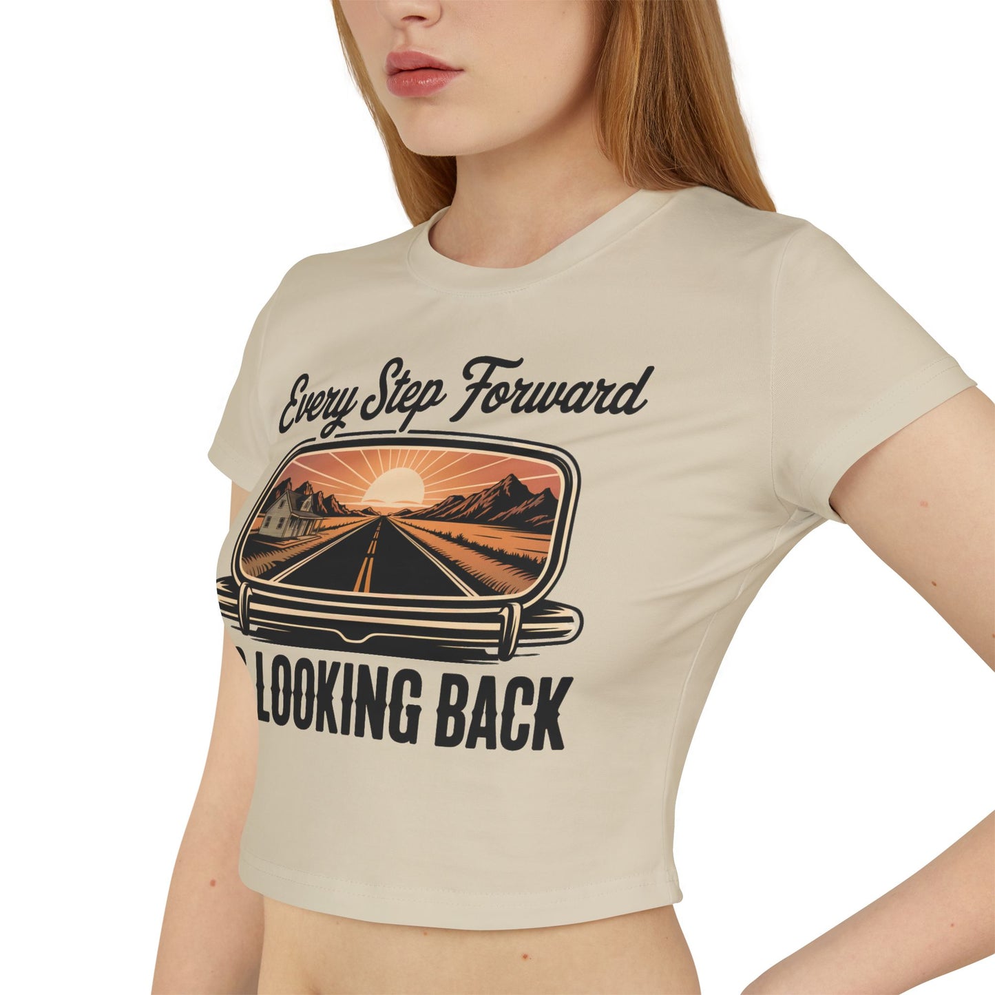 Walker Jackson "RUN?" Women's Baby Tee - "Every Step Forward, No Looking Back" Motivational Country Music Shirt | Cute Graphic Tee, Casual Party Top, Festival Wear, Night Out Shirt, Fun Summer Fashion