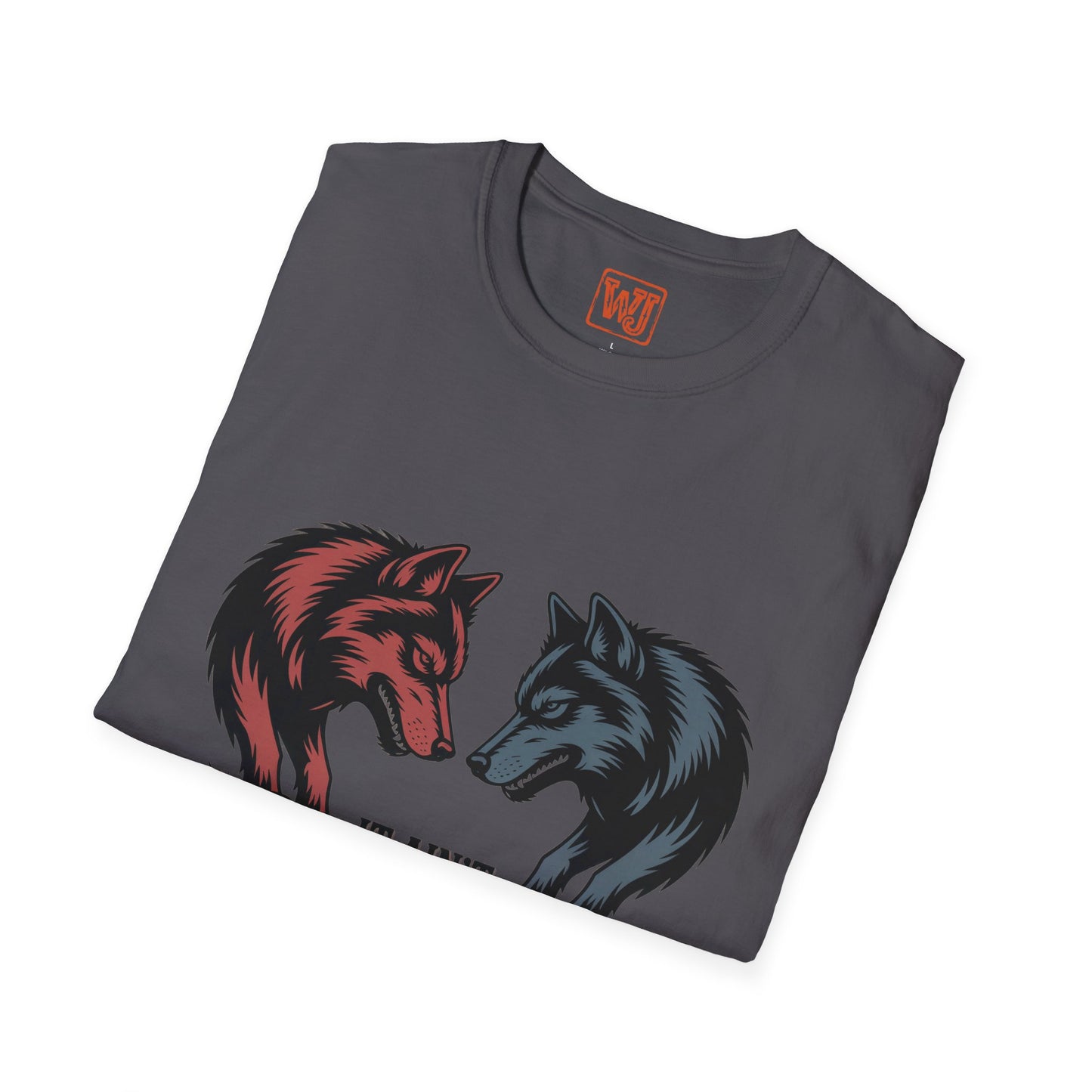 'Two Wolves in the Night' - Wolf Silhouette Country Music T-Shirt