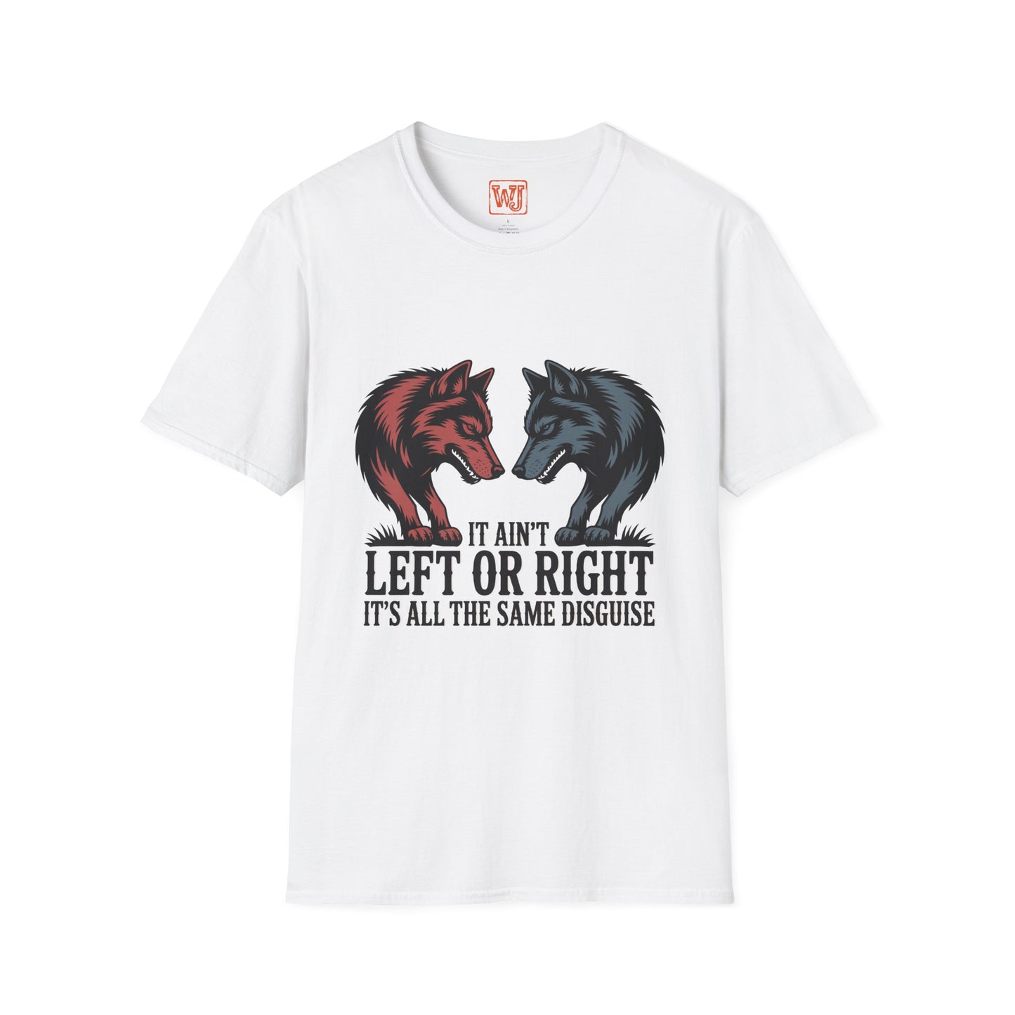 'Two Wolves in the Night' - Wolf Silhouette Country Music T-Shirt