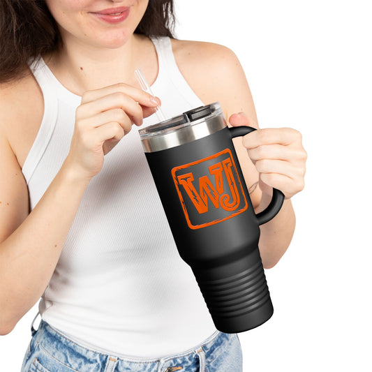 Walker Jackson WJ Logo 40oz Insulated Coffee Tumbler - Country Music Travel Mug for Music Fans