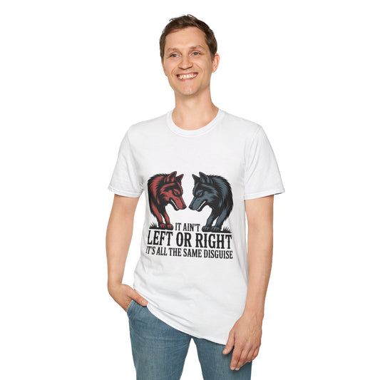 'Two Wolves in the Night' - Wolf Silhouette Country Music T-Shirt