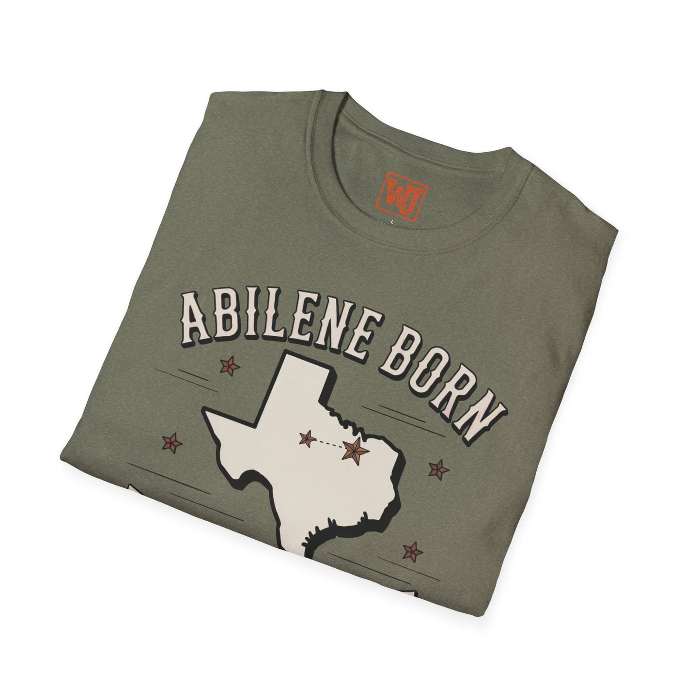 Texas Outline Unisex T-Shirt with Abilene and Dallas Cities - Vintage Americana Modern Country Music Apparel